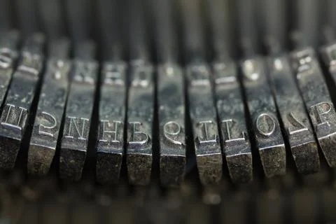 Close-up of typewriter keys Stock Photos
