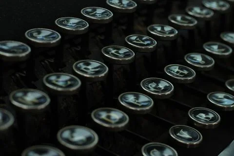Close-up of typewriter keys 写真素材