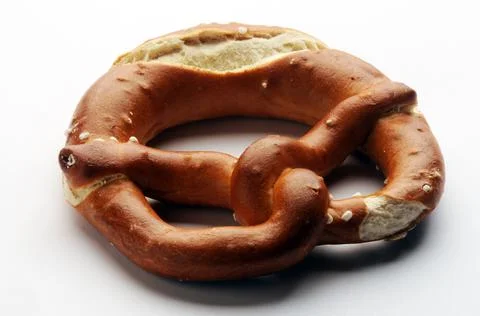 Close up on a typical pretzel Stock Photos