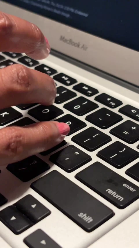 Close up of typing on a laptop Stock Footage 326268985