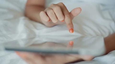 Close-up of typing text on the pad Video stock 101292663