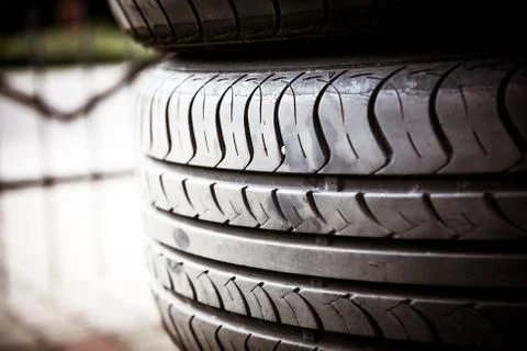 Close up tyre profile car tires Stock Photos