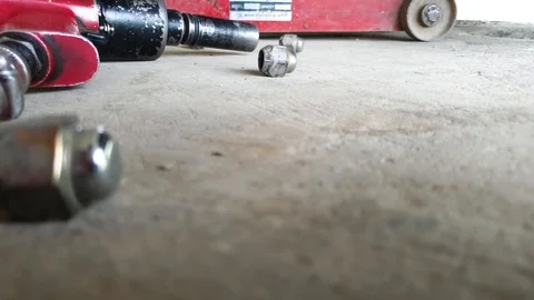 Close up of tyre screw Stock Footage 101721702