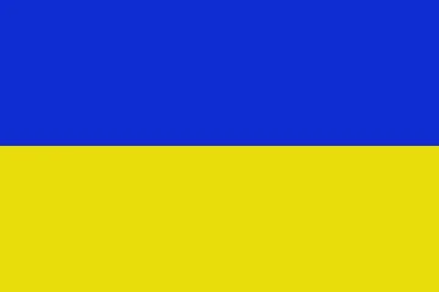 Close up ukranian flag . Stock Photos