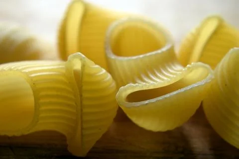 Close up on uncooked pipe rigate Stock Photos