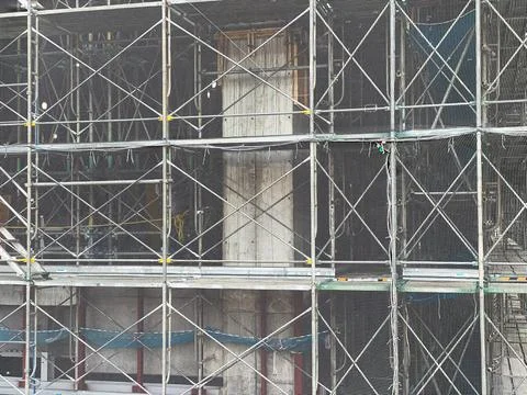 Close up the Under construction Scaffold Foto stock