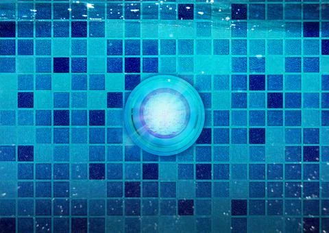 Close Up Underwater LED Light Application for Swimming Pool Lighting Stock Illustration