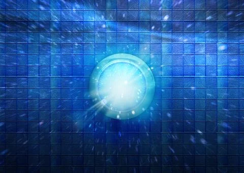 Close Up Underwater LED Light Application for Swimming Pool Lighting Stock Illustration