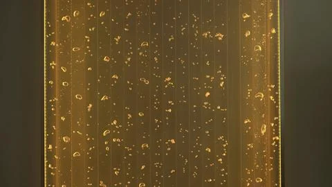 Close up of underwater view of air bubbles in colored liquid substance. Clip Ilustração Stock