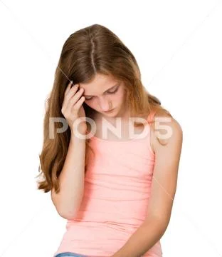 Close-up Of An Unhappy Girl Stock Photos