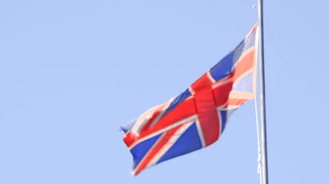 Close up Union Jack Stock Footage 44101436