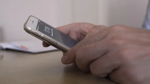 Close up, of unlocking smartphone with numeric code Stock-Footage 95465215