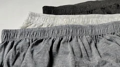 Close-up of unused underwear featuring smooth textile material and clean  Stock Footage 339086881
