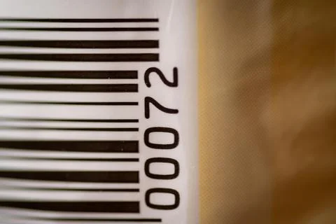 Close up of upc code with number 00072 Stock Photos