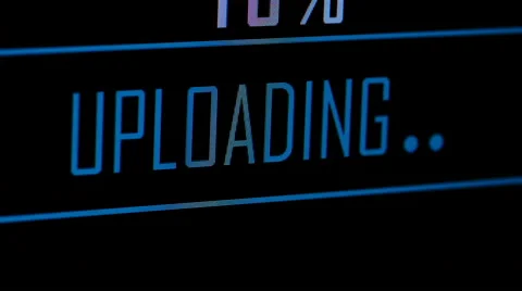 Close up of upload text on a computer screen Stock Footage 68279147
