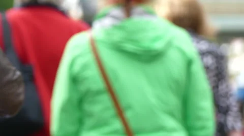 Close up upper body shot city commuters walking to work Stock Footage 62809125
