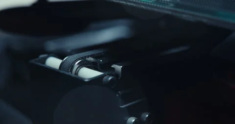 Close ups of a 3D printer moving and printing an object Stock Footage 301838077