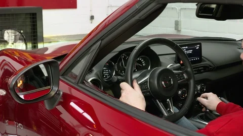 Close ups from a car on a rolling road or dynamometer. Being tested after 스톡 동영상 102872198