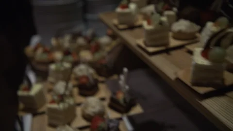 Close ups on desserts Stock Footage 113360530