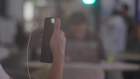 Close-ups of hands holding and using smartphones Stock Footage 325045793