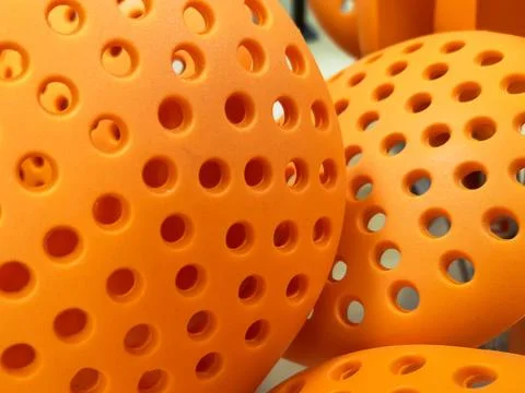 Close-ups of orange kitchen spatulas Stock Photos