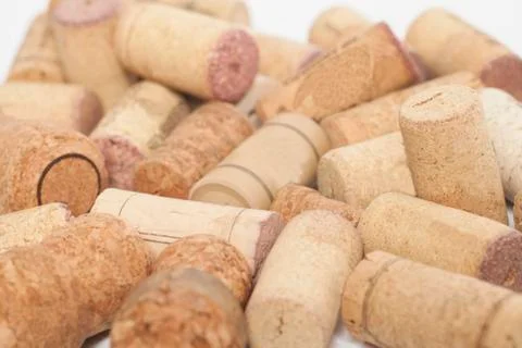 Close-ups of wine corks background Foto stock