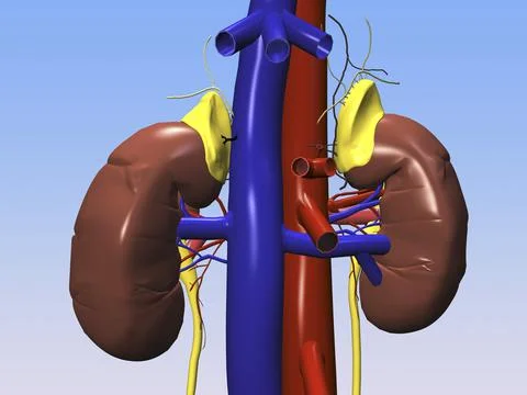 Close-up of the urinary system of the human body Stock Illustration
