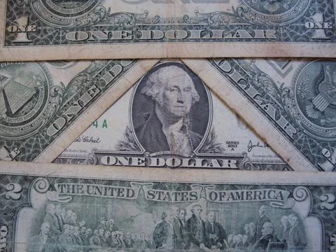 Close-up of US dollar banknotes showcasing currency details. Financial documents Stock Photos