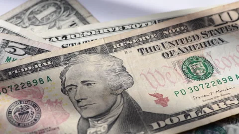 Close up of US Dollar bills. Stock Footage 315506883