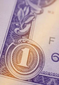 Close up of U.S. Dollar Currency 库存照片