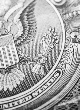 Close up of U.S. Dollar Currency 库存照片