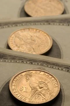 Close up on US dollar Stock Photos