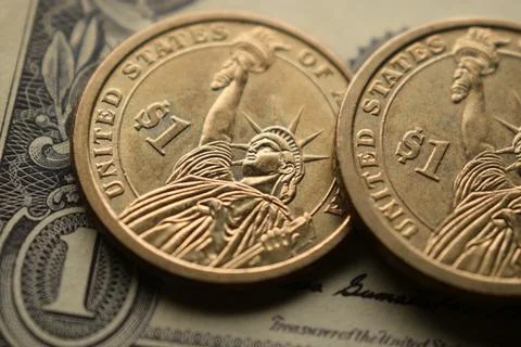 Close up on US dollar Stock Photos