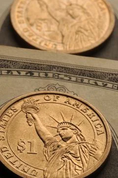 Close up on US dollar Stock Photos