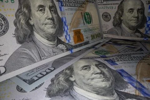 Close-Up of US One Hundred Dollar Stock Photos