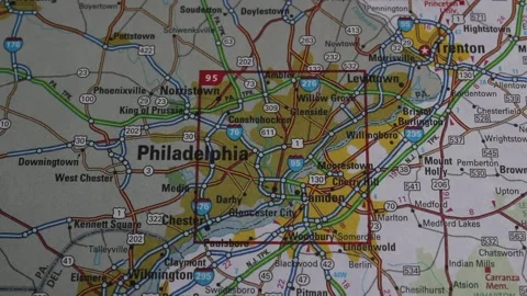 Philadelphia Map Stock Footage - Close Usa Map Philadelphia Sharp Footage 285780362 Iconl