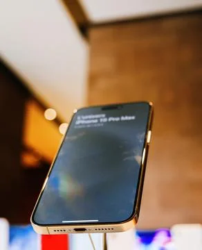 Close-Up: USB-C Port on New iPhone 15 Pro Max Replaces Lightning Stock Photos