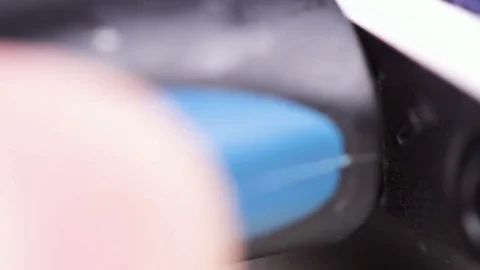 Close-up of USB flash drive is inserted into a slot on a computer or laptop Video stock 84165904