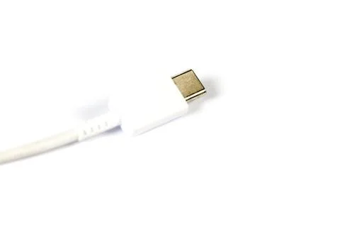 Close up of Usb type c isolated on white Stock Photos