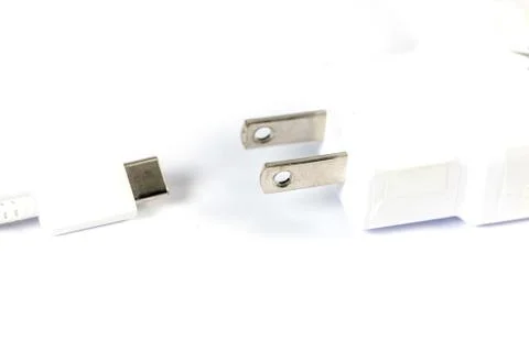 Close up of Usb type c isolated on white Stock Photos