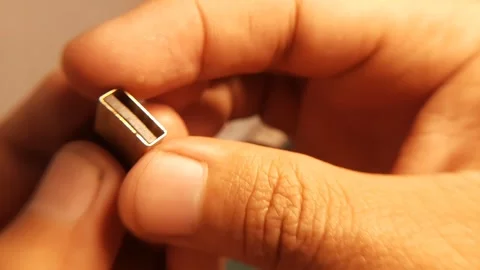 Close Up of USB Type A Interface Male for Data Transfer and Connectivity Stock Footage 341372169