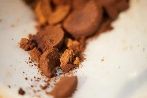 Close up used coffee grounds Stock Photos