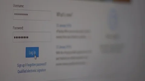 Close up of a user enter a incorrect password Stock Footage 87388155
