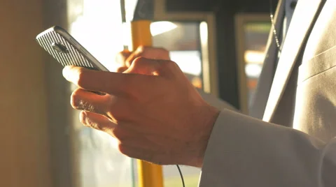 Close-up of using an app on a phone 스톡 동영상 67105355