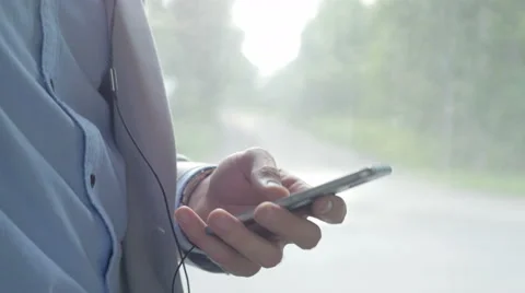 Close-up of using an app on a phone Video stock 67105515