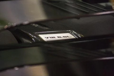 Close-up of a V12 6. Stock Photos