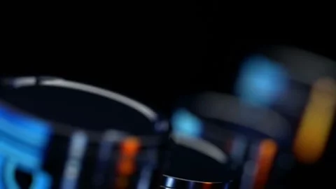 Close-Up of V8 Engine Pistons in Action Stock Footage 306051765