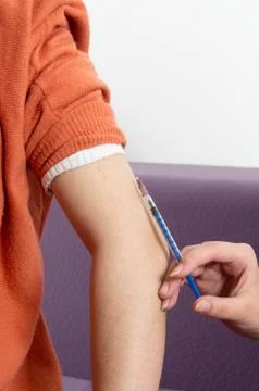 Close-up vaccination 스톡 사진