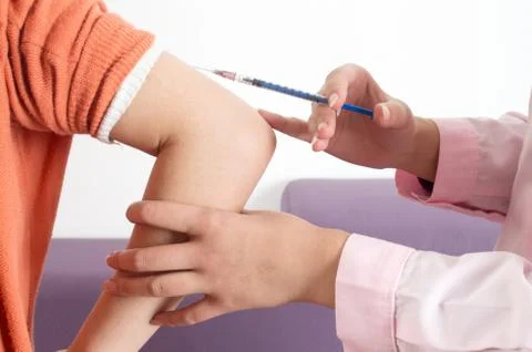 Close-up vaccination 스톡 사진