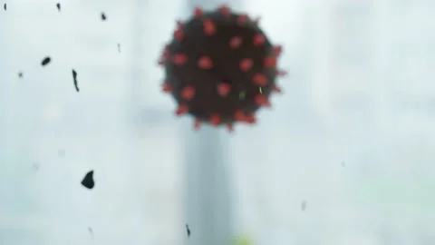 Close-up of  Vaccine Injection to dissolving virus under microscope. Stock Footage 158170068